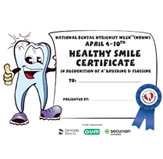 Kids' Healthy Smile Certificate