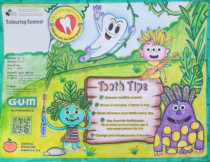 First place colouring contest 6-9 years old
